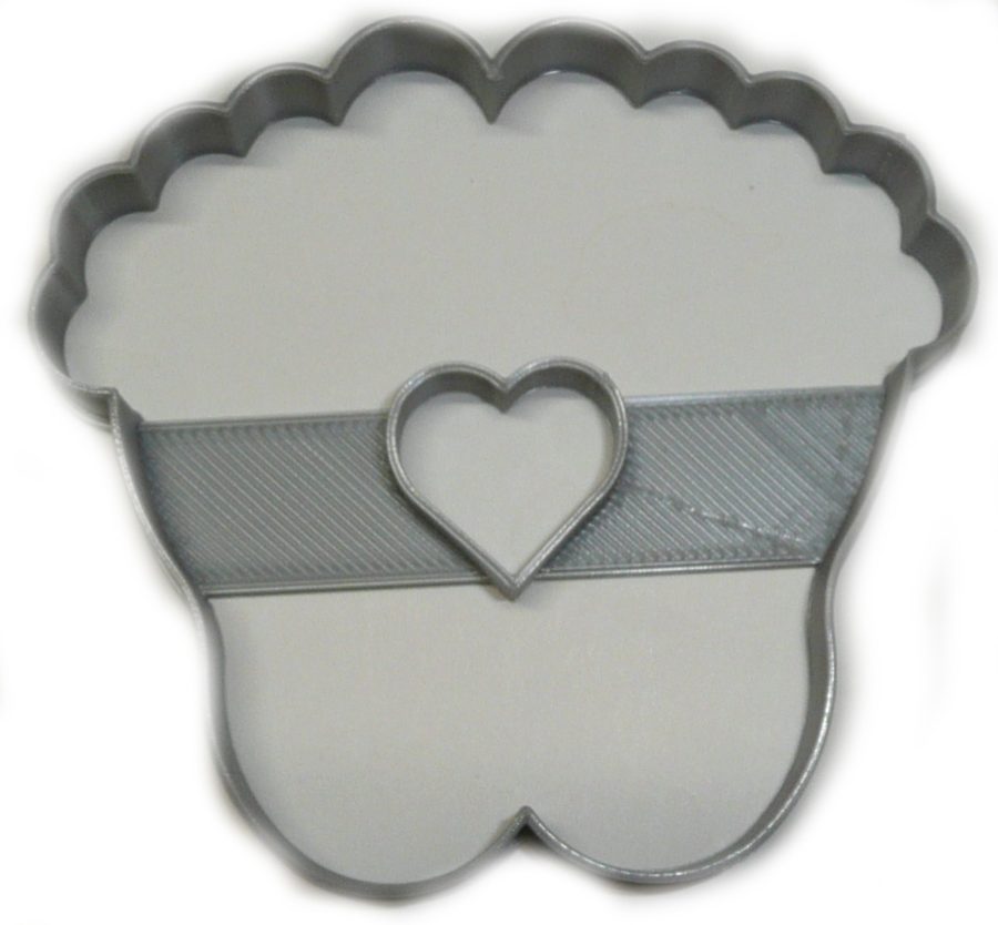 Baby Feet With Heart Gender Reveal Shower Announcement Cookie Cutter USA PR2520