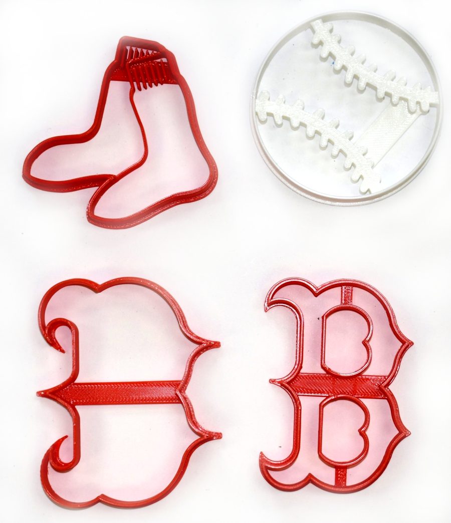 Boston Red Sox Theme Baseball Team Set Of 4 Cookie Cutters USA PR1067