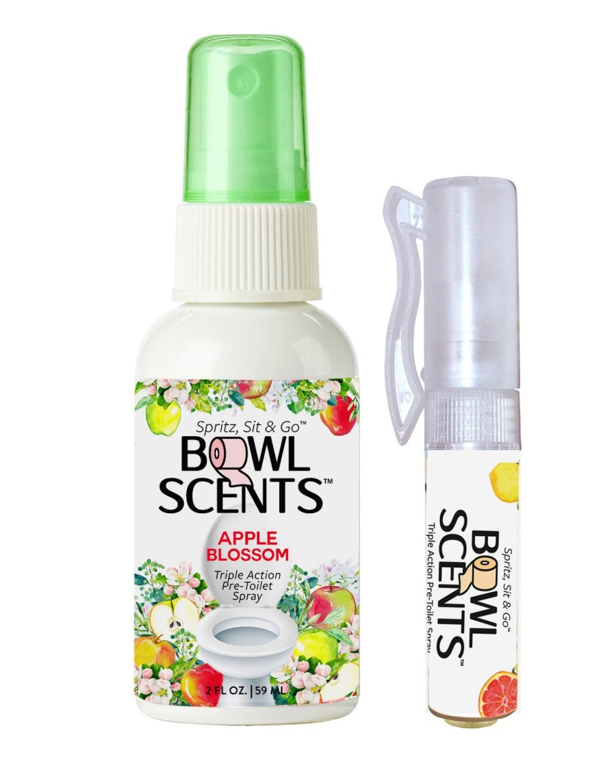 Bowl Scents Toilet Spray | Apple Blossom 2 oz + Traveler Prevents Poop Smell