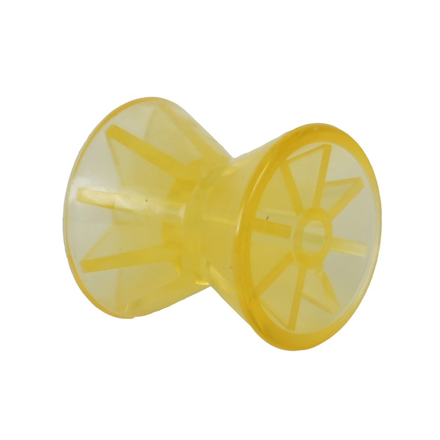 C.E. SMITH 29543 BOW ROLLER - YELLOW PVC - 4 INCH X 1/2 INCH ID