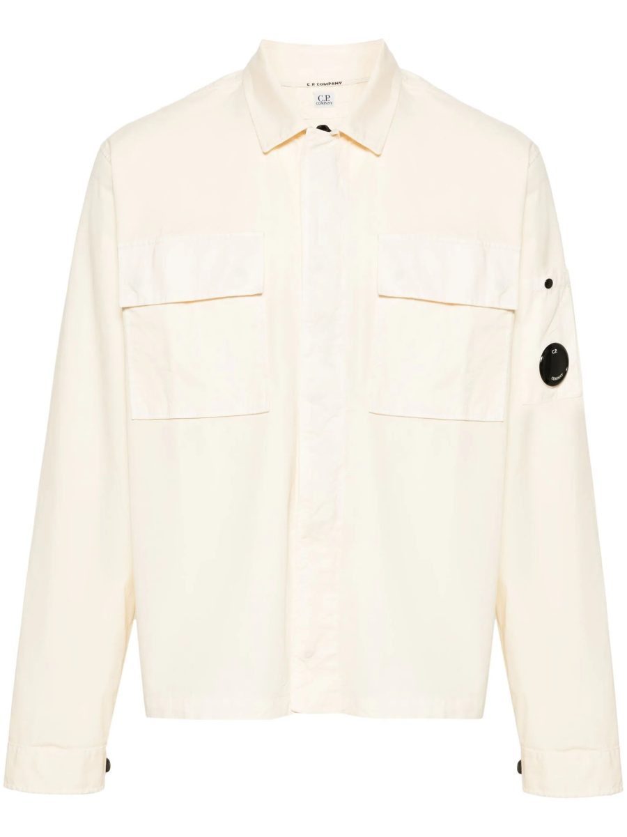 C.P. COMPANY Lens Detail Cotton Shirt Beige