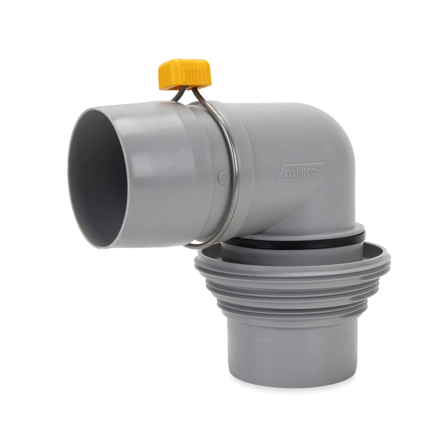 CAMCO 39144 RV Easy Slip Elbow and 4-1 Adapter | Features a Larger Inside Diameter for Faster Dumping and Adapter Fits 3-Inch Slip or 3-Inch,3.5-Inch and 4-Inch Threaded Pipe