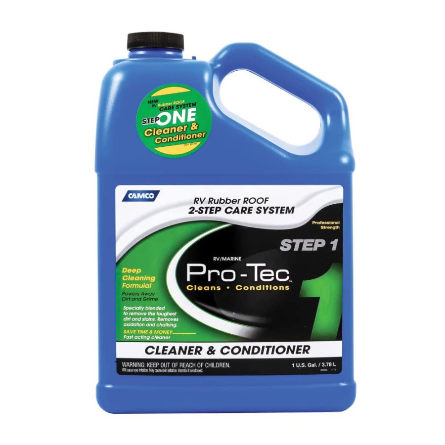 CAMCO 41068 Pro-Tec Rubber Roof Cleaner - Deep Cleansing Formula Rids Dirt and Grime and Helps to Extend The Life of Your RVs Roof 1 Gallon