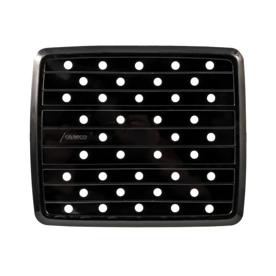 CAMCO 43721 Durable RV and Marine Sink Mat with Drain Holes - Compact Size Designed for RV, Camper, Trailer and Boat Sinks | Measures 10 INCH x 11 ¾ INCH - Black