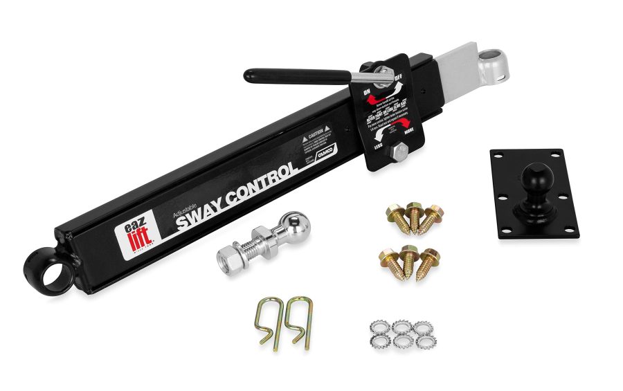 CAMCO 48380 Eaz-Lift Camper/RV Adjustable Sway Control | Features On/Off Control & Double Friction Pads Provide Constant Sway Reduction | Attaches & Detaches Quickly for RV Storage and Organization