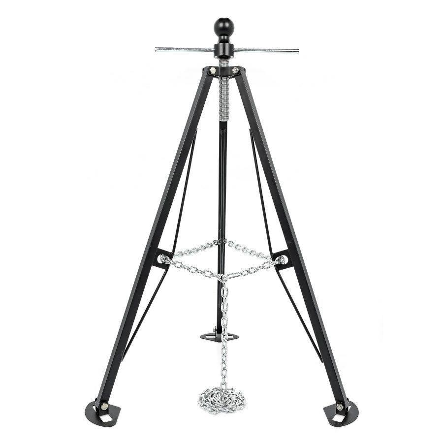 CAMCO 48850 Camper/RV Gooseneck Stabilizer Tripod Jack | Reduces Movement on 5th Wheel Trailers | Features Adjustable Height from 30 INCHto 44 INCH& 7,500lb Max Load Capacity