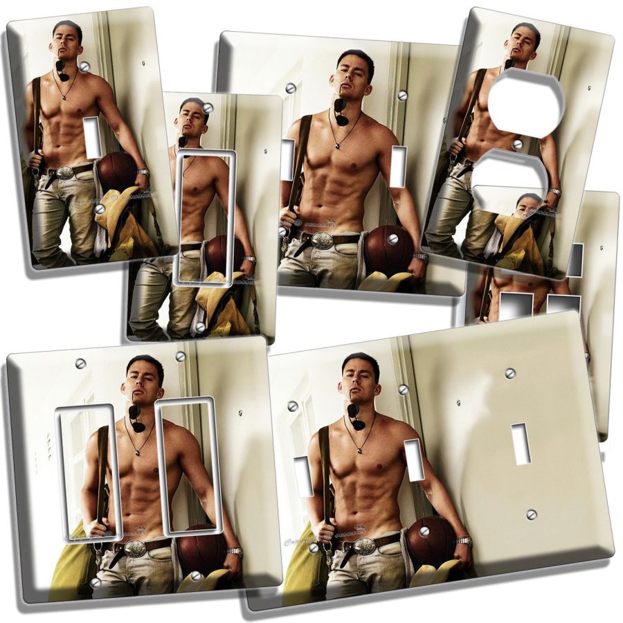 CHANNING TATUM SEXY HOT NAKED TORSO LIGHT SWITCH PLATE OUTLET TEEN GIRL BEDROOM