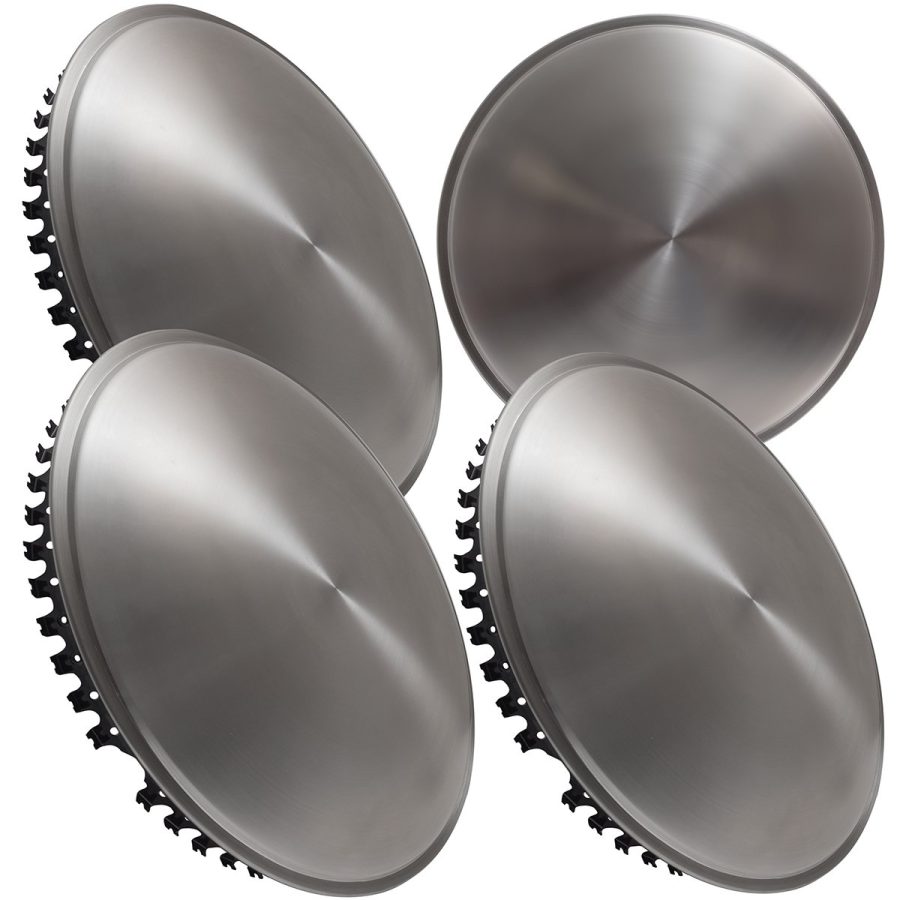 COAST TO COAST IWCRD14 Set of 4 Stainless Steel 14 INCH Inch Full Moon Racing Discs with Metal Clip Retention System - Part #: