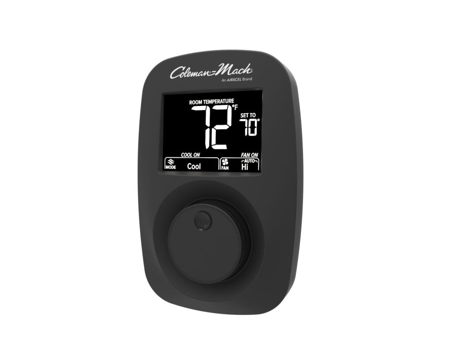 COLEMAN 9420-381 Heat/Cool Wall Thermostat - Digital, Black