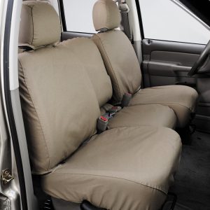 COVERCRAFT SS2473PCTP SeatSaver Front Row Custom Fit Seat Cover for Select Ford Flex Models - Polycotton (Taupe)