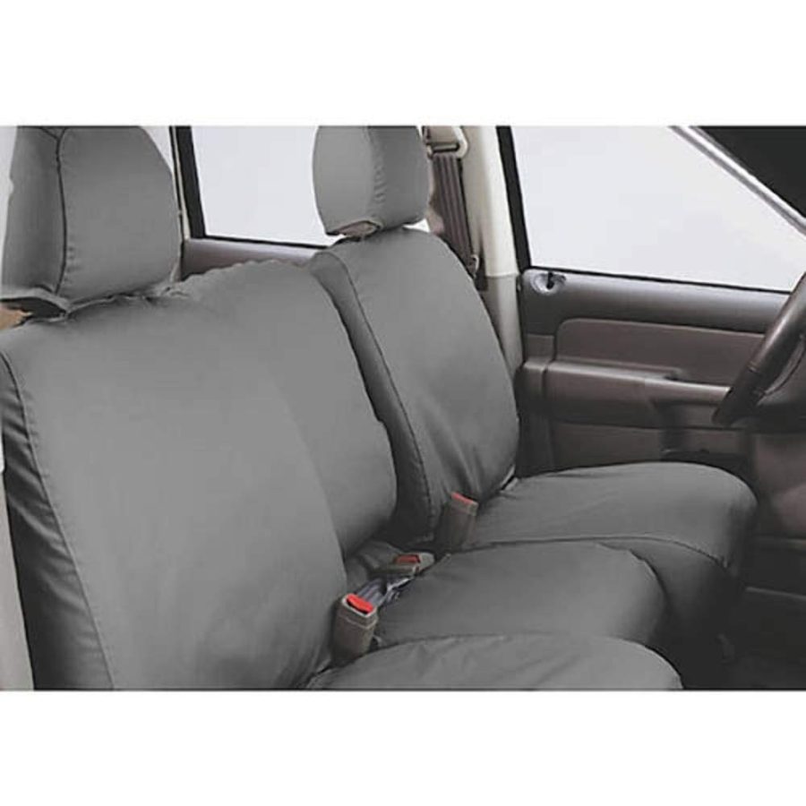 COVERCRAFT SS3437PCCH SeatSaver Front Row Custom Fit Seat Cover for Select Chevrolet Silverado 1500/GMC Sierra 1500 Models - Polycotton (Charcoal)