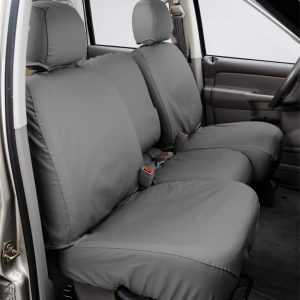 COVERCRAFT SS3437PCGY SeatSaver Front Row Custom Fit Seat Cover for Select Chevrolet Silverado 1500/GMC Sierra 1500 Models - Polycotton (Grey)