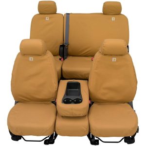 COVERCRAFT SSC2412CABN Carhartt SeatSaver Custom Seat Covers 1st Row Bucket Seats | Compatible with Select Ford F-150/F-250/F-350 Models, Brown