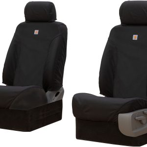 COVERCRAFT SSC2427COBK Carhartt Super Dux SeatSaver Custom Seat Covers 1st Row Bucket Seats | Compatible with Select Cadillac/Chevrolet/GMC Models | Black