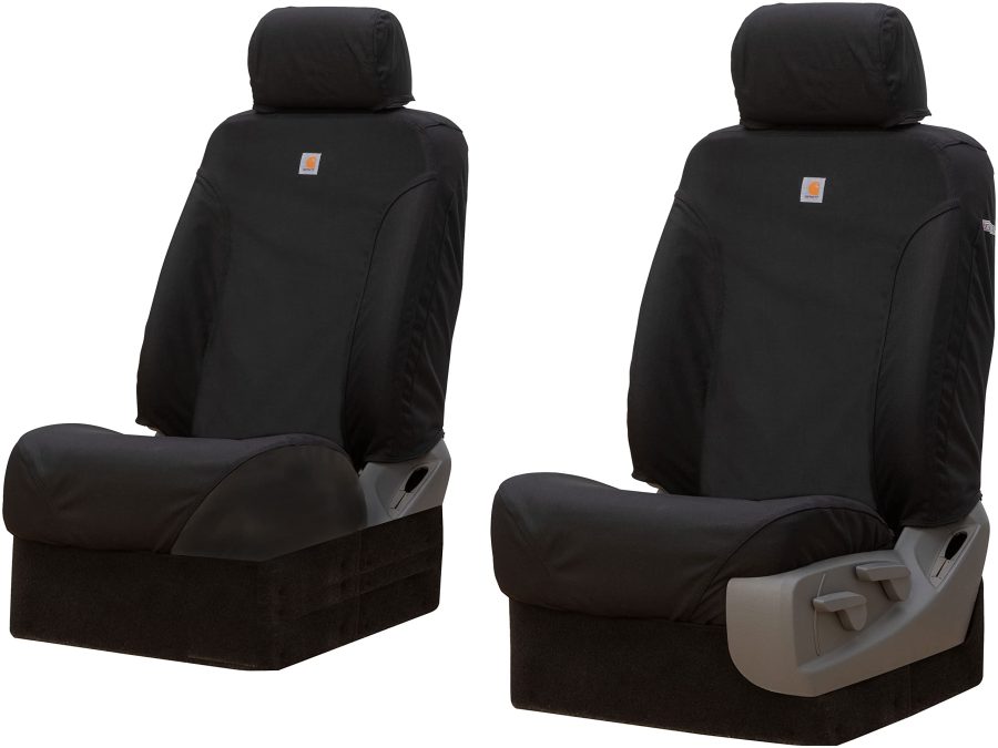 COVERCRAFT SSC2427COBK Carhartt Super Dux SeatSaver Custom Seat Covers 1st Row Bucket Seats | Compatible with Select Cadillac/Chevrolet/GMC Models | Black