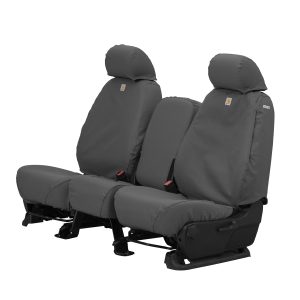 COVERCRAFT SSC3351CAGY Carhartt SeatSaver Custom Seat Covers 1st Row 40/20/40 Bench Seat | Fits Select Chevrolet/GMC Models, Gravel