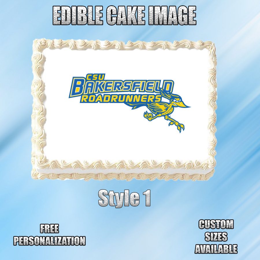 CSU Bakersfield Edible Image Topper Cupcake Frosting 1/4 Sheet 8.5 x 11"