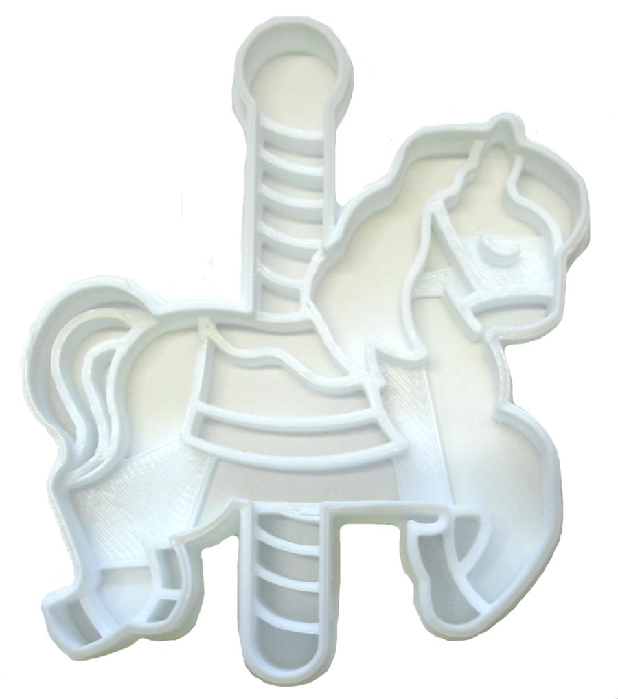 Carousel Horse Detailed Merry Go Round Amusement Ride Cookie Cutter USA PR2611