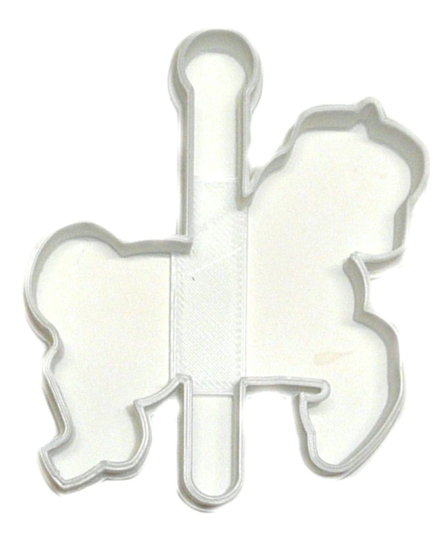 Carousel Horse Outline Merry Go Round Amusement Ride Cookie Cutter USA PR2610