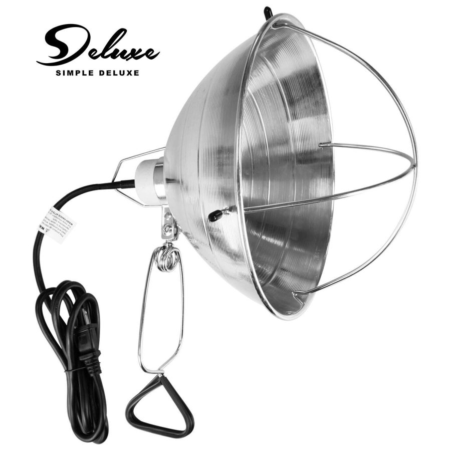 Clamp Lamp Light With 10.5" Aluminum Reflector & Bulb Guard E26