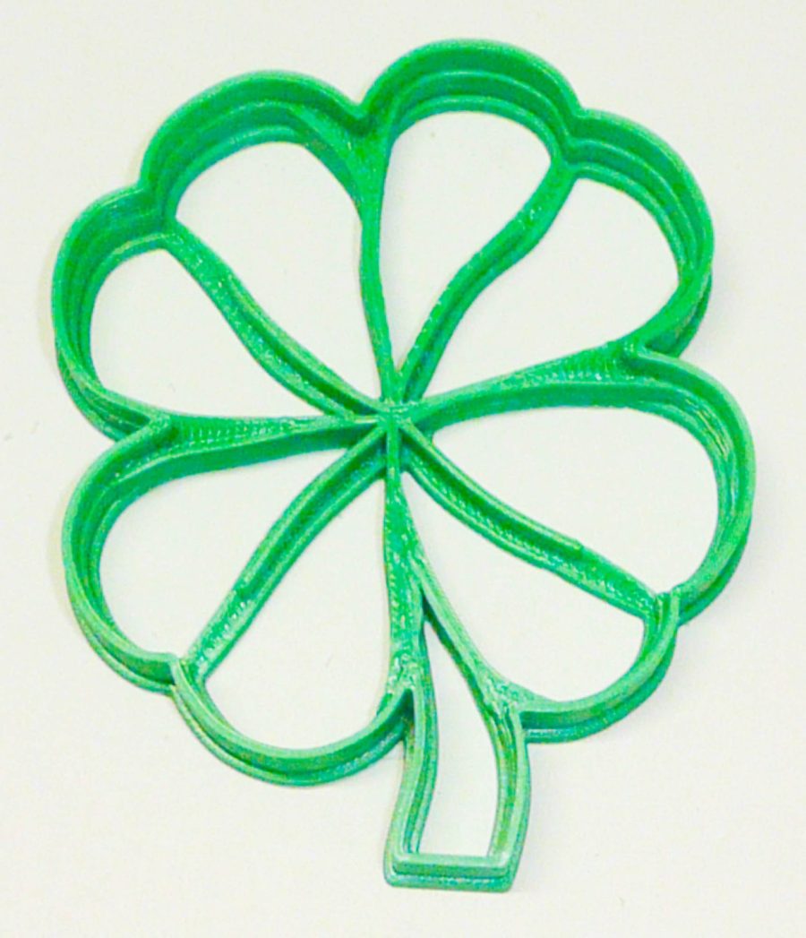 Cloverleaf Lucky 4 Leaf Clover Shamrock Good Luck Cookie Cutter USA PR2288