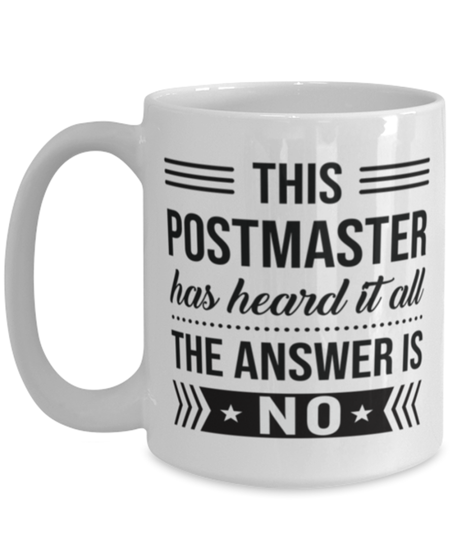 Coffee Mug for Postmaster - 15 oz Funny Tea Cup For Office Friends Co-Workers