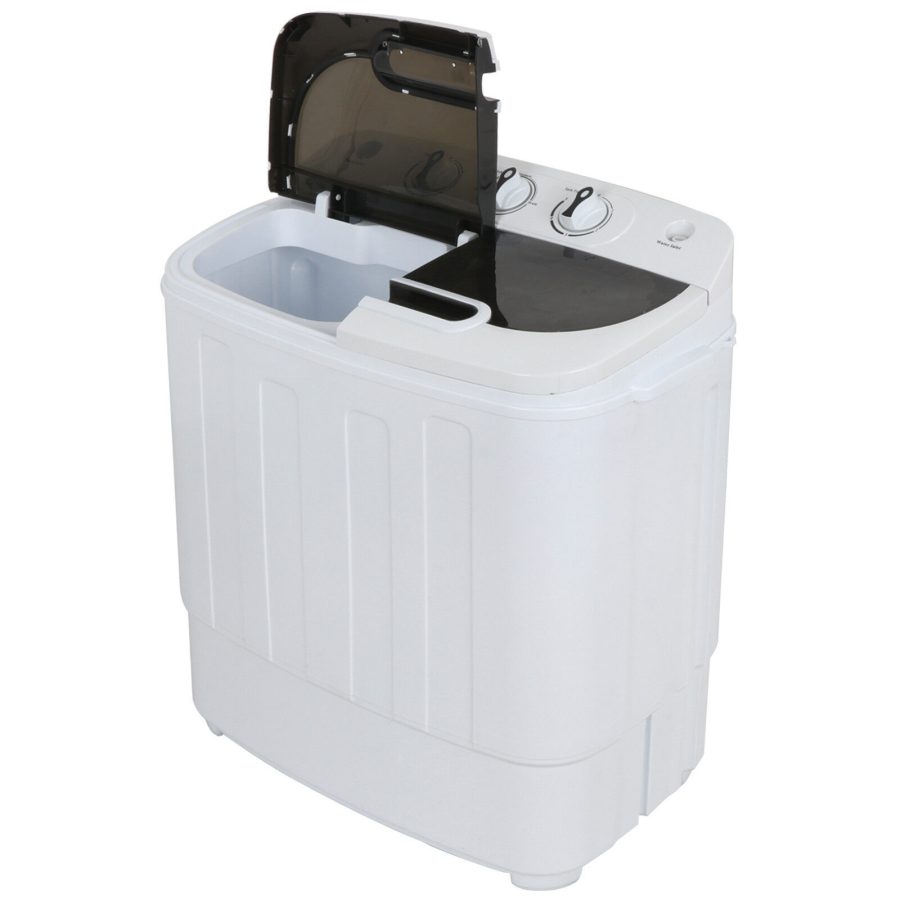 Compact Portable Washer & Dryer With Mini Washing Machine And Spin Dryer, White