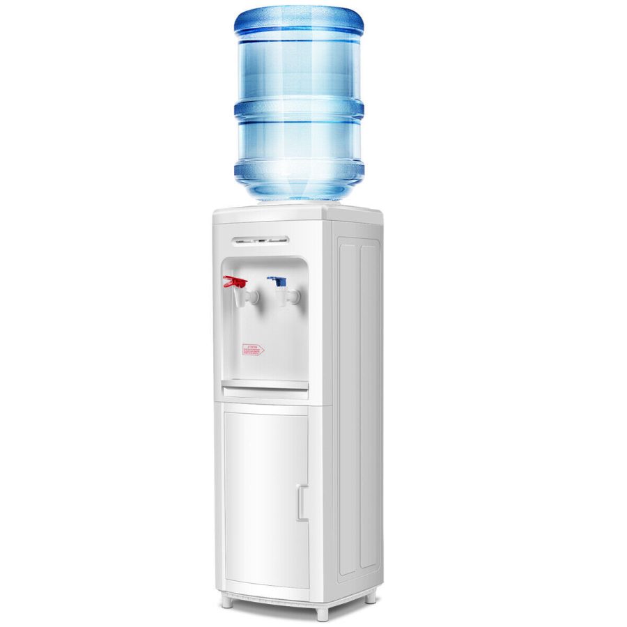 Costway Top Loading Water Cooler Dispenser for 3-5 Gallon Bottle Hot & Cold