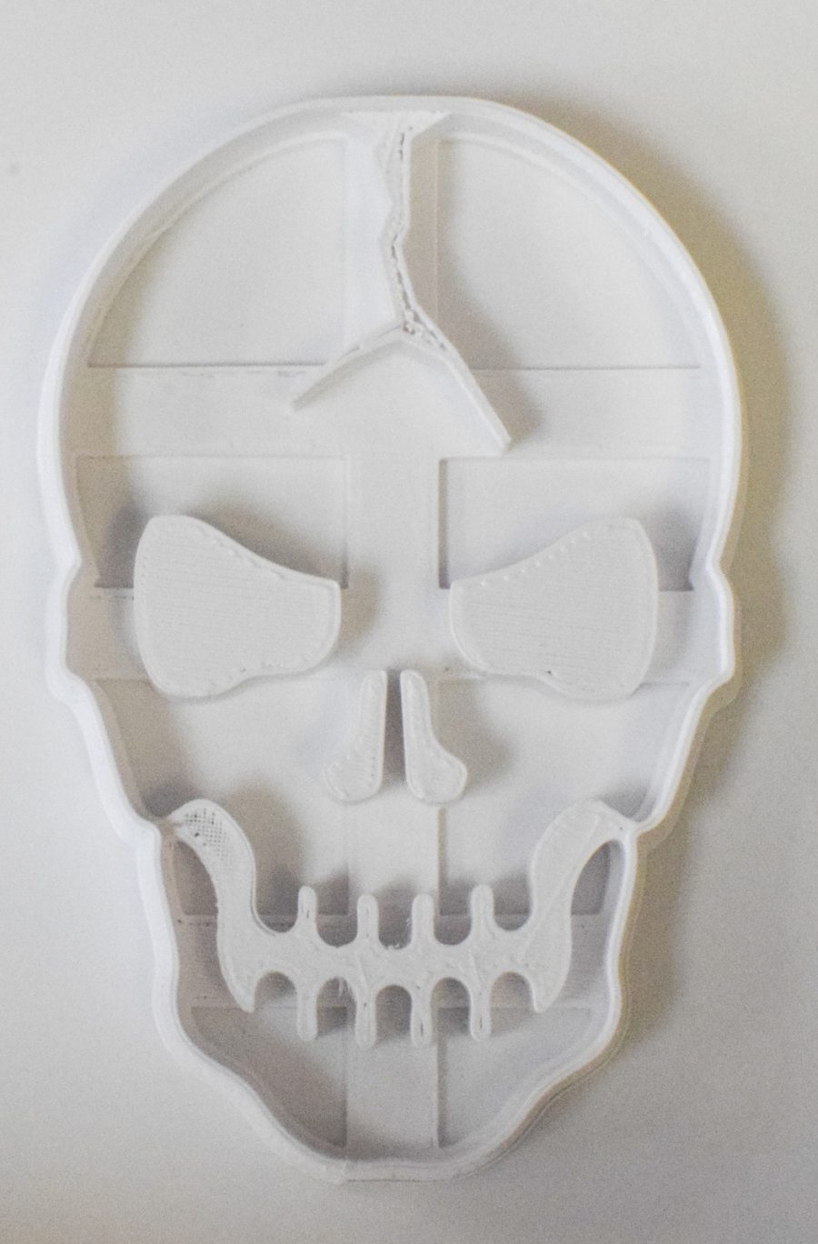 Cracked Skull Halloween Scary Holiday Cookie Cutter 3D Printed USA PR114