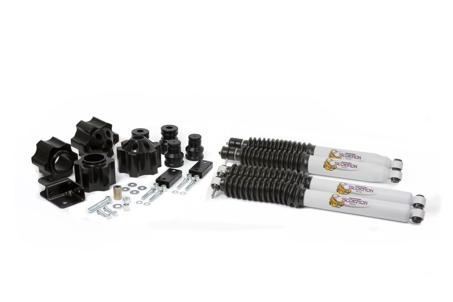 DAYSTAR KJ09153BK Jeep JK Wrangler 3 INCH Lift Kit with bump stop extensions, track bar bracket, and front and rear shocks, fits 2007 to 2017 2/4WD, all transmissions, Made in America , Black