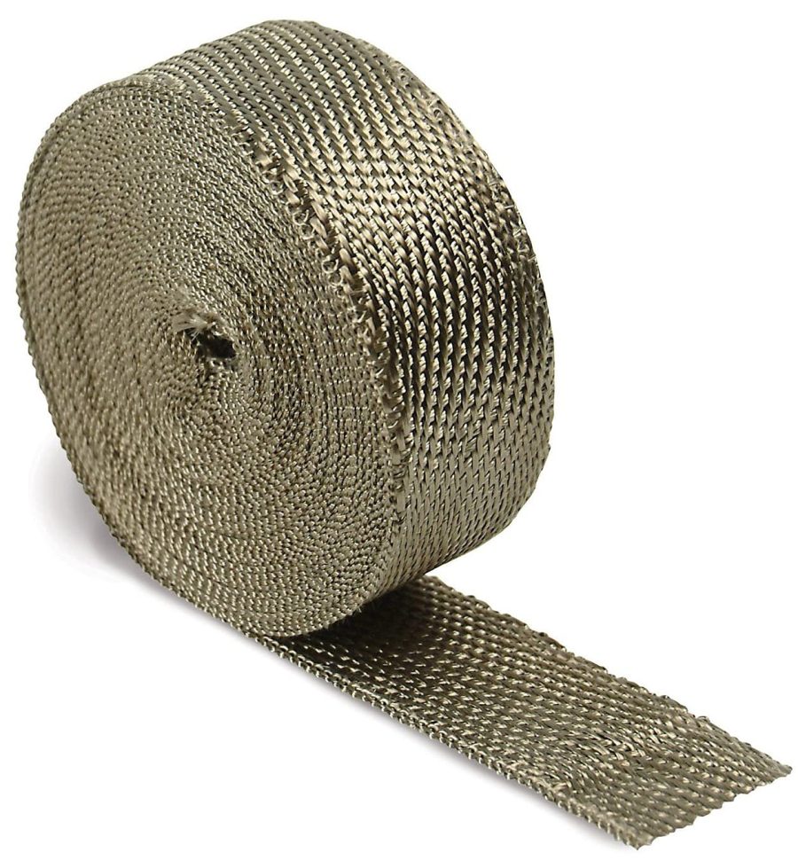 DESIGN ENG 10098 Titanium 2 INCH x 50FT Exhaust Heat Wrap Kit with LR Technology