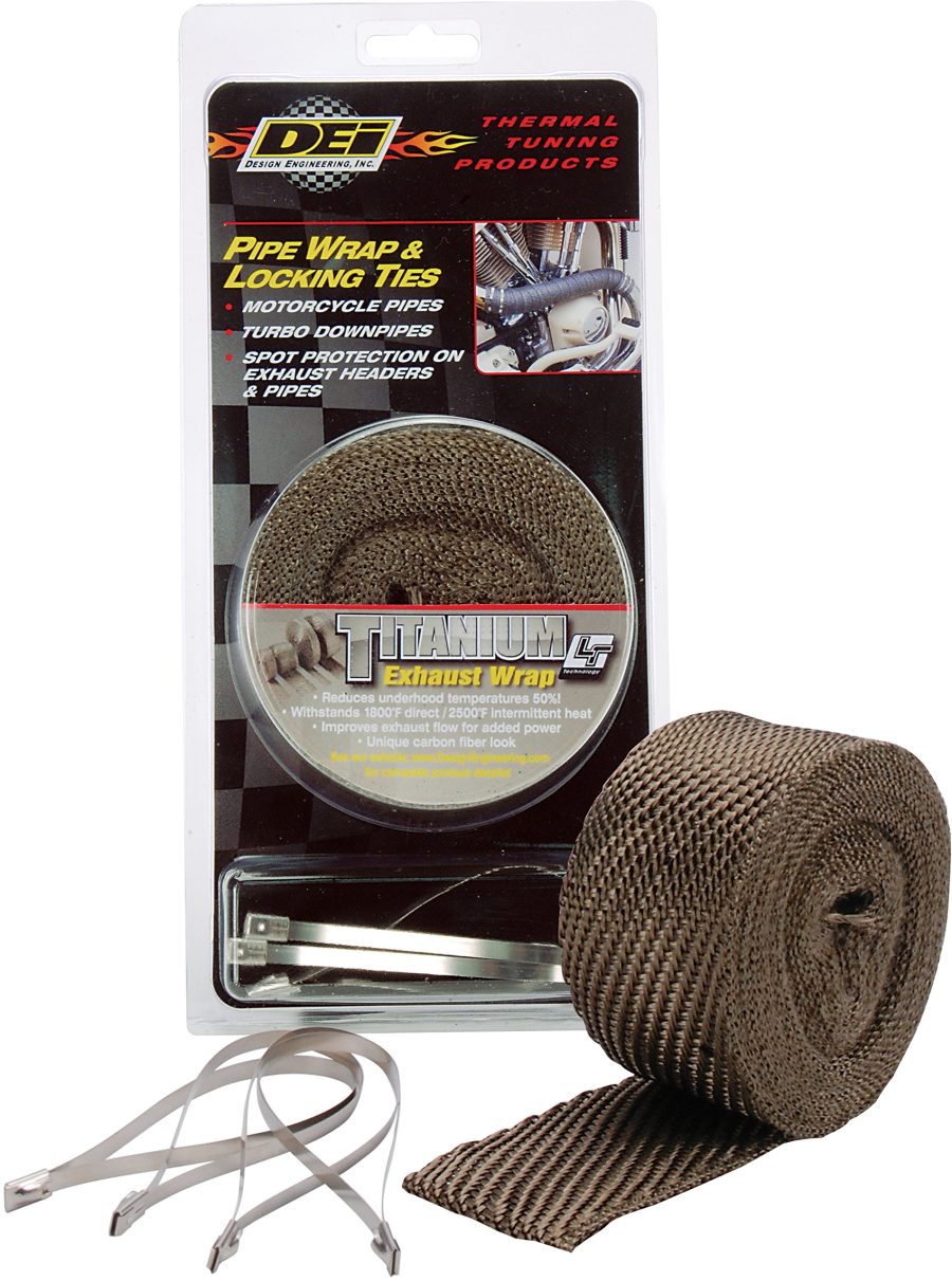 DESIGN ENG 10123 02 INCH x 25FT Pipe Wrap Kit with 4 Locking Ties - Titanium