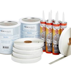 DICOR 401CK-V Rubber Roof Kit - Bonding Adhesive, RV, Trailer, Motorhome Repair Butyl Tape, Lap Sealant Included