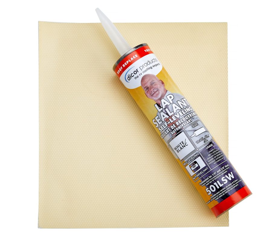 DICOR 402-PR Roof Repair Kit - Includes Patch, Adhesive, Cleaner - Easy Solution for RV Roof Leaks