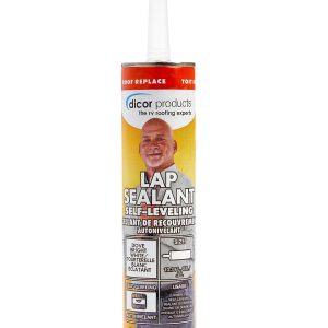 DICOR 501LSD-1 HAPS-Free Self-Leveling Lap Sealant for horizontal surfaces - 10.3 Oz, Dove (Bright White), Secure, Ideal for RV Roofing, Maintenance, Repair, Appliance Application (Case of 12)