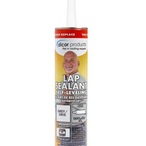 DICOR 501LSG-1 HAPS-Free Self-Leveling Lap Sealant for horizontal surfaces - 10.3 Oz, Grey, Secure, Ideal for RV Roofing, Maintenance, Repair, Appliance Application (Case of 12)