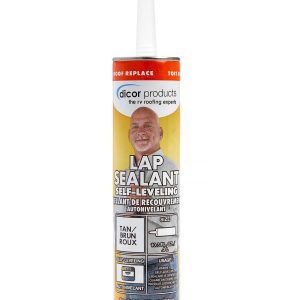 DICOR 501LST-1 HAPS-Free Self-Leveling Lap Sealant for Horizontal Surfaces - 10.3 Oz, Tan, Secure, Ideal for RV Roofing, Maintenance, Repair, Appliance Application (Case of 12)