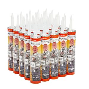 DICOR 501LSW-25 25 Tubes HAPS-Free Self-Leveling Lap Sealant for Horizontal Surfaces - 25 Pack - 10.3 Oz, White, Secure, Ideal for RV Roofing, Maintenance, Repair, Appliance Application