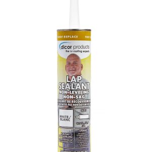 DICOR 551LSW-1 HAPS-Free NON-Leveling Lap Sealant - 10.3 Oz, White, Secure, Ideal for RV Roofing, Maintenance, Repair, Appliance Application (Case of 12)