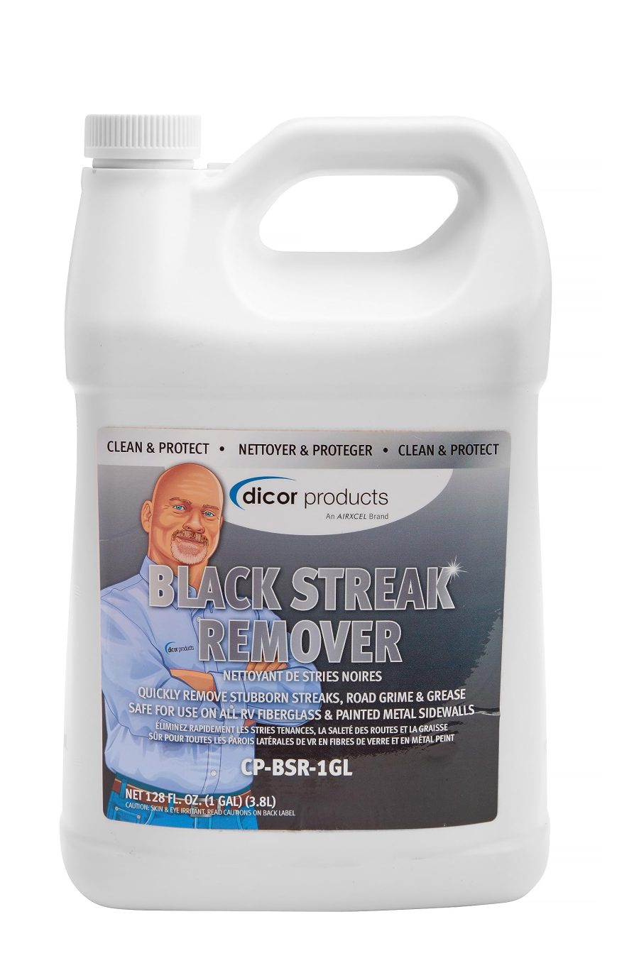 DICOR CP-BSR-1GL RV Black Streak Remover - Powerful Formula for Effective Cleaning - 1 Gallon - Black and White