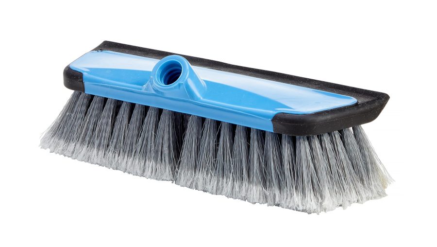 DICOR CP-SB10SQE Soft Bristle Exterior Wash Brush with Squeegee for Exterior RV Roof Cleaning and Maintenance