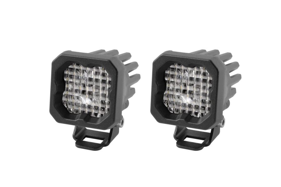 DIODE DYNAMICS DD6440P Stage Series C1 White Sport Standard LED Pod (pair), Wide w/Amber Backlight