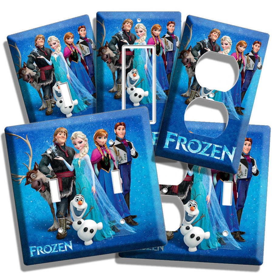 DISNEY FROZEN ANNA ELSA HANS OLAF BEDROOM ROOM DECOR LIGHT SWITCH OUTLET PLATE 2