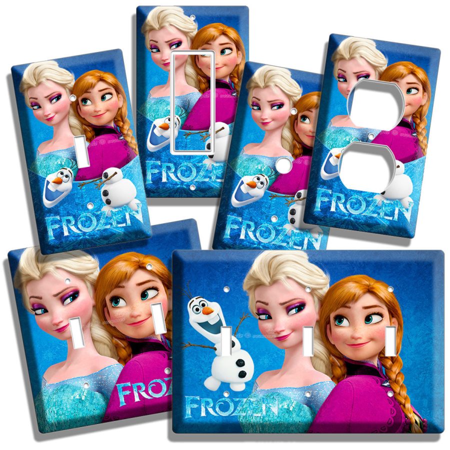 DISNEY FROZEN ELSA and ANNA SISTERS LOVE LIGHT SWITCH OUTLET PLATES GIRLS ROOM 2