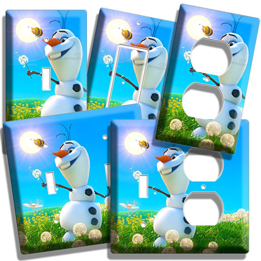 DISNEY FROZEN SNOWMAN OLAF CHILDREN PLAY ROOM DECOR LIGHT SWITCH OUTLET PLATES 2