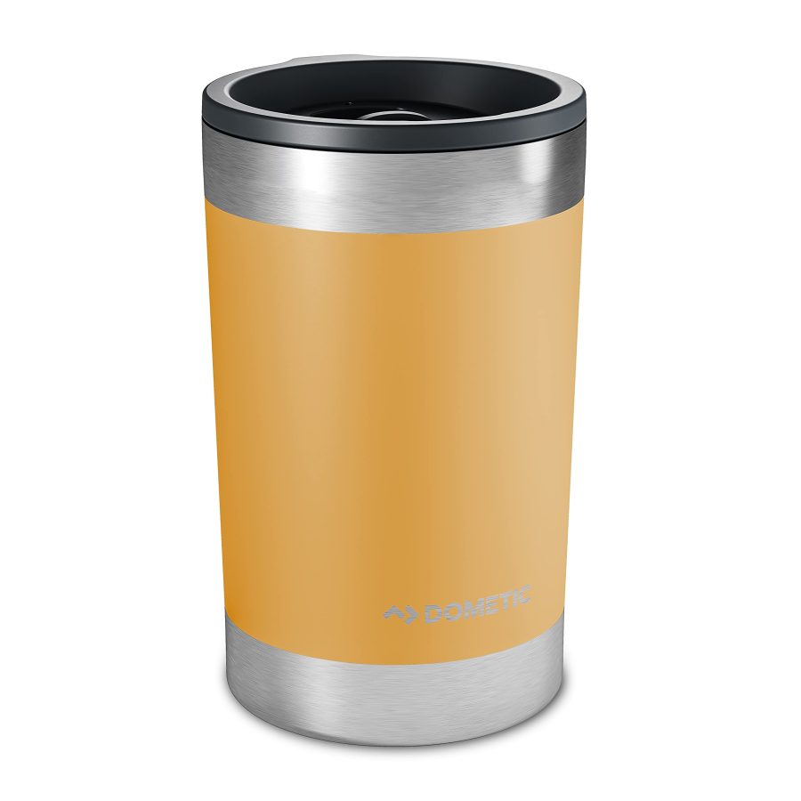 DOMETIC 9600029347 Thermo Tumbler, Stainless Steel, Vacuum Insulated with Splash Resistant Press-fit Function Lid (Mango, 10 Oz)