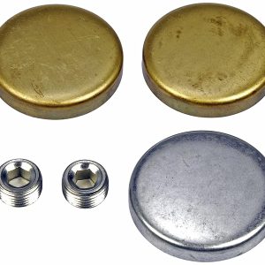 DORMAN 567-017 Amc Brass Expansion Plug Kit, 5 Expansion Plugs, 2 Pipe Plugs Compatible with Select American Motors / International / Jeep Models