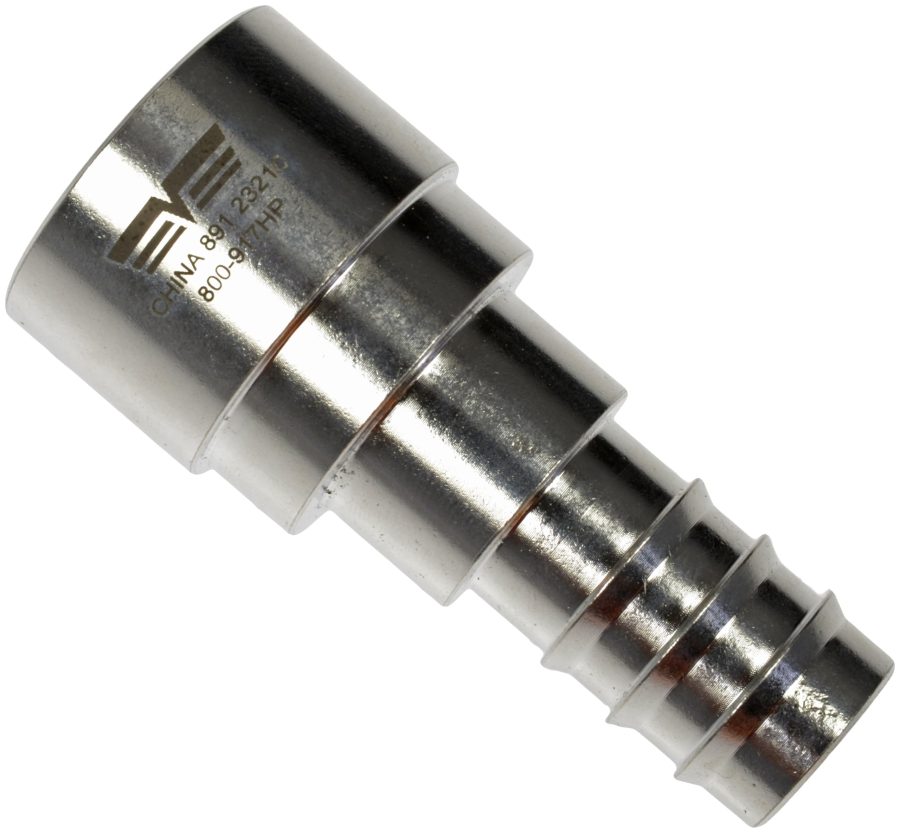 DORMAN 800-917HP Metal Heater Hose Connector - 3/4 in. Tube x 3/4 in. Hose Compatible with Select Models (OE FIX)