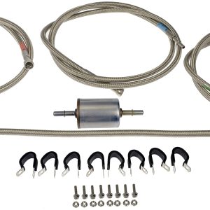 DORMAN 819-839 Front Flexible Braided Stainless Steel Fuel Line Compatible with Select Chevrolet/GMC Models (OE FIX)