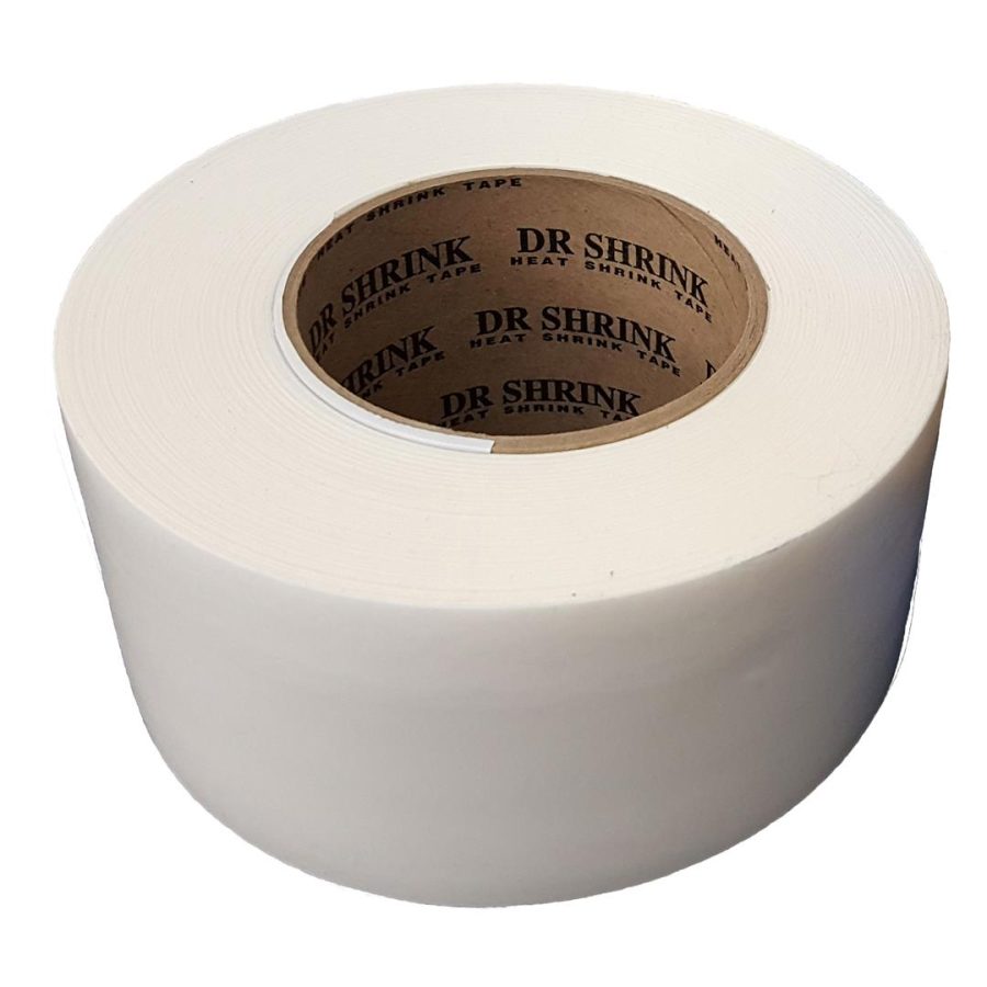 DR.SHRINK DS703W + 3 inch, White, Heat Shrink Tape, DS-703W, 3 inch x 180 feet